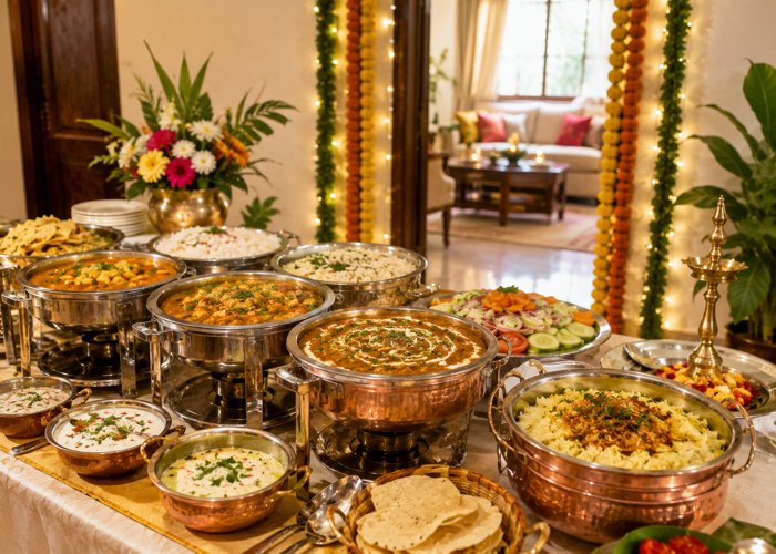 Authentic Griha Pravesh Catering Setup in Coimbatore